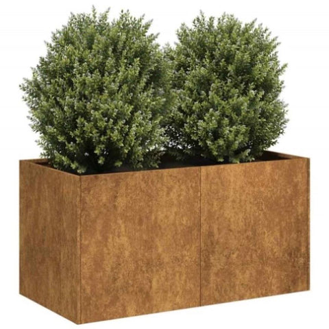 ZNTS Planter Rusty 80x40x40 cm Weathering Steel 860674