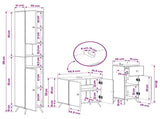 3 Piece Bathroom Cabinet Set BREDA Engineered Wood 3417885