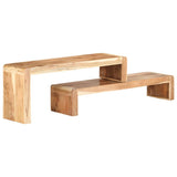 2 Piece TV Cabinet Solid Acacia Wood 323589