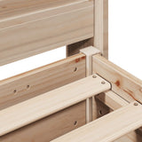 Bed Frame without Mattress 150x200 cm King Size Solid Wood Pine 3306885
