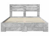 Bed Frame Concrete Grey 120 x 200 cm Engineered Wood 3411662