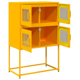 ZNTS Highboard Mustard Yellow 68x39x107 cm Steel 853347