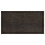 Table Top Dark Brown 120x60x cm Treated Solid Wood Live Edge 364027