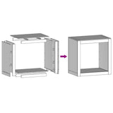 Firewood Rack White 60x40x60 cm Steel 851004