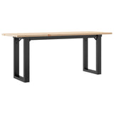 Coffee Table O-Frame 110x40x45 cm Solid Wood Pine and Steel 3282667