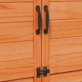 Garden Shed with Roof Brown 106.5 x 56 x 176 cm Solid Fir Wood 42033451