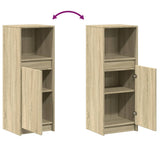 Sideboard with LED Sonoma Oak 38x34x100 cm Engineered Wood 852168