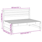 Garden Middle Sofa 120x80 cm Impregnated Wood Pine 825708