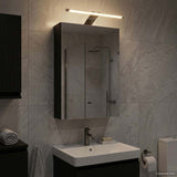 Bathroom Mirror Cabinet Black Oak 30 x 10.5 x 50 cm 889016