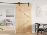 Door NARVIK Natural 90 x 210 cm Solid Pine Wood 351043