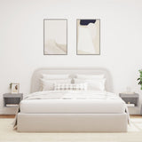 Bedside Cabinets with LED Lights Wall-mounted 2 pcs Grey Sonoma 837124