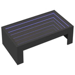 ZNTS Coffee Table with Infinity LED Black 90x50x30 cm 847617