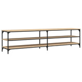 TV Cabinet Sonoma Oak 200x30x50 cm Engineered Wood and Metal 826760