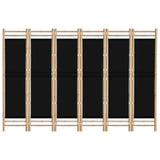Folding 6-Panel Room Divider 240 cm Bamboo and Canvas 350630
