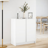 Sideboard with LED White 77x34x85 cm Engineered Wood 852131
