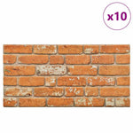 3D Wall Panels with Light Brown Brick Design 10 pcs EPS 147198