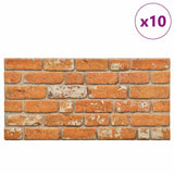 3D Wall Panels with Light Brown Brick Design 10 pcs EPS 147198