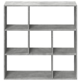 Room Divider Bookcase Concrete Grey 102x29x103.5 cm Engineered Wood 858051