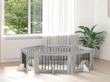 Dog Gate with Stands 6 pcs Grey Sonoma 80 x 60 cm 892142