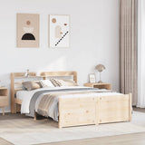 Bed Frame Natural Wood Solid pine wood Double Bed Frame 3306760