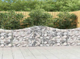 Arched Gabion Baskets 8 pcs 200x30x80/100 cm Galvanised Iron 3145415