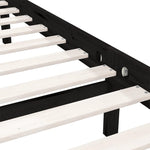 Bed Frame without Mattress Black Solid Wood Double 810061