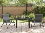 Garden Dining Set 3 pcs Grey Powder-Coated Steel 3379275