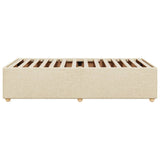 Bed Frame without Mattress Cream 100x200 cm Fabric 3284713