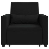 Pull out Sofa Bed Single Black 90 x 165 x 87 cm Fabric 42002686