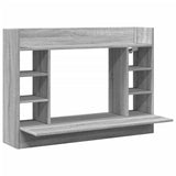 Wall-Mounted Desk Grey Sonoma 105x48x75 cm Engineered Wood 847973