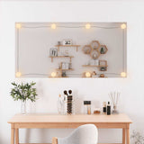 Wall Mirror with LED Lights 50x100 cm Glass Rectangle 3189157