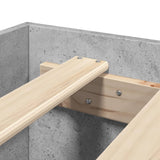 ZNTS Bed Frame without Mattress Concrete Grey 180x200cm Engineered Wood 3295453