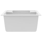 Kitchen Sink with Overflow Hole Double Basins White Granite 147088