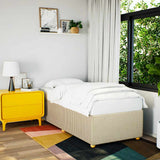 Bed Frame without Mattress Cream 90x190 cm Single Fabric 3284905