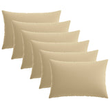 Cushion with Pillow HEERLEN 6 pcs Beige Polyester 925096