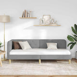 Corner Bed Frame with Headboard Light Grey 80 x 200 cm Fabric 42016553