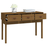Console Table Honey Brown 114x40x75 cm Solid Wood Pine 821757