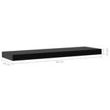 Floating Wall Shelves 2 pcs Black 80x20x3.8 cm 288202