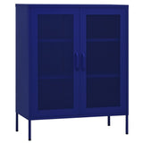 Storage Cabinet Navy Blue 80x35x101.5 cm Steel 336172