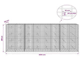 Gabion with 3.5 mm Wire and 5x10 cm Mesh 400x20x200 cm 3462674