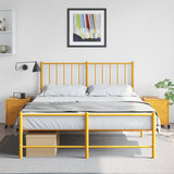 ZNTS Bedside Cabinets 2 pcs Mustard Yellow 36x39x43.5 cm Steel 846633