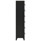 Locker Cabinet Black 38x40x180 cm Steel 339794