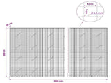 Gabion with 3.5 mm Wire and 5x5 cm Mesh 900x10x200 cm 3462108