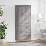 Highboard Grey Sonoma 69.5x34x180 cm Engineered Wood 3199743