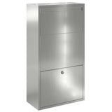 Parcel Drop Box Silver 44 x 22 x 82 cm Galvanised Steel 874924