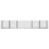 6-Panel Rabbit Cage 327x79x54 cm Galvanised Iron 171572