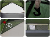 Backpacking Tent Green 2-Person 185T Polyester with PU Coating 42017409