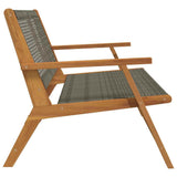 Garden Furniture Grey 122 x 78 x 73 cm Solid Acacia Wood 367820