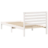 Bed Frame with Headboard White 90 x 190 cm Solid Pine Wood 872270