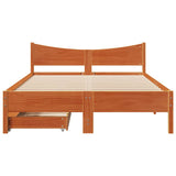 Bed Frame with Drawers Wax Brown 120x190 cm Small Double Solid Wood Pine 3301925